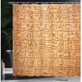 thumbnail image 4 of Ambesonne Egypt Shower Curtain, Hieroglyphs Composition, 69"Wx84"L, Pale Orange Amber, 4 of 5