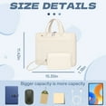 thumbnail image 5 of GJX Laptop Case 15.6 Inch,Pu Leather Computer Bag,15.6 Inch Colorblock Laptop Tote Bag for Women,Offwhite, 5 of 8