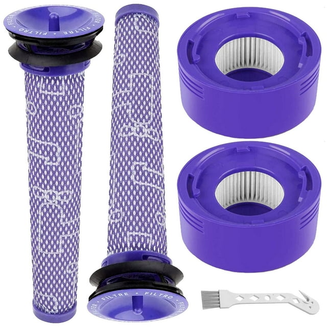 Tivcroxs Paquete De 4 Filtros De Vacío V8 Kit De Repuesto Compatible Con Dyson V7 V8 Animal Y Vacío Absoluto En Comparación Con Las Piezas 965661-01 Y 967478-01 2 Prefiltros 2 Posfiltros
