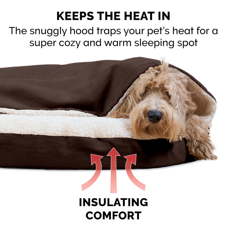 Round Cooling Gel Dog Bed with Convertible Hood photo 3