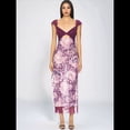 thumbnail image 4 of Vestidos Largos de Verano Y2K con Encaje, Retazos, , Estampado Floral, Escote Corazón, Espalda Descubierta y Abertura para Mujer Oscuro S, 4 of 7