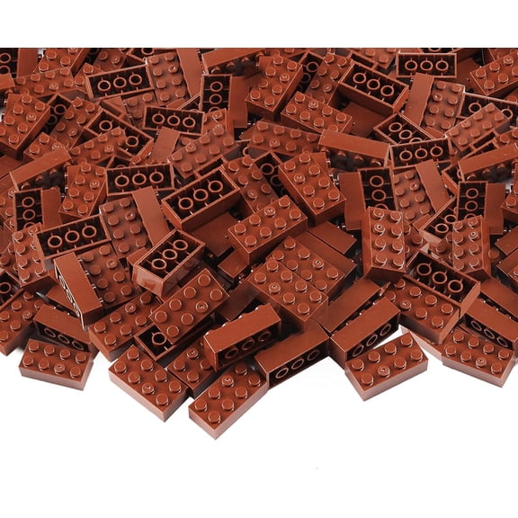 2x4 Bricks 320 Pieces Reddish Brown Parts Building kit Creative Play Set Classic Blocks Toy Accessories Compatible with 3001 Major Brands (Reddish Brown)