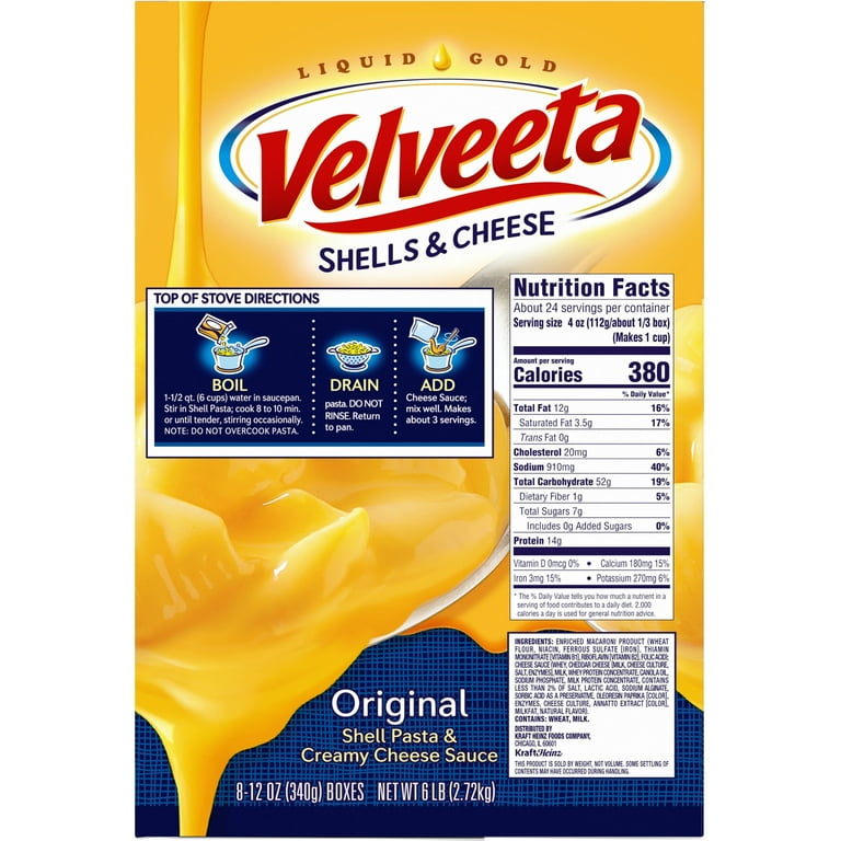 Velveeta Shells & Cheese Original Shell Pasta & Cheese Sauce Meal