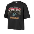 thumbnail image 2 of Women's '47  Black San Antonio Spurs Vibe Check Reed City T-Shirt, 2 of 3