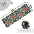 thumbnail image 5 of Yayeee Runner Rug for Bedroom 2'x6' Machine Washable Hallway Non Slip Mat, Retro Christmas Poinsettia, 5 of 8