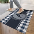 thumbnail image 5 of Buffalo Plaid Doormat Non-Slip Absorbent Resist Dirt Wreath Front Door Mat Machine Washable Letter A Welcome Mats Outdoor Inside Floor Rugs for Entryway 30" X 17", 5 of 6