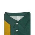 thumbnail image 3 of Men's Elegant Long Sleeve Polo Shirt Casual Botton Polo Shirt Classic Collared Golf Shirt Green L, 3 of 6