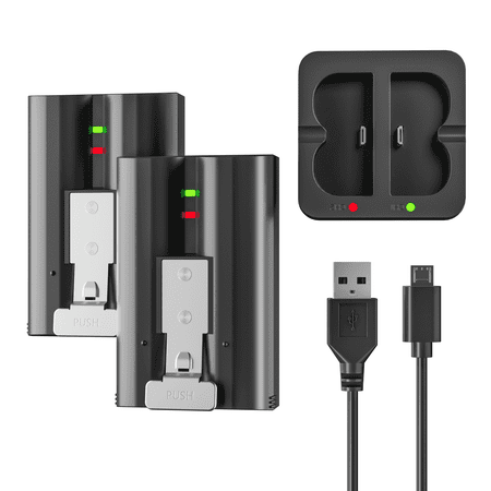 2-Pack 7200mAh Replacement Battery with Charger Station for Ring Video Doorbell 2/3/3 Plus/4, Spotlight Cam, Stick Up Cam and Peephole Cam Indoor