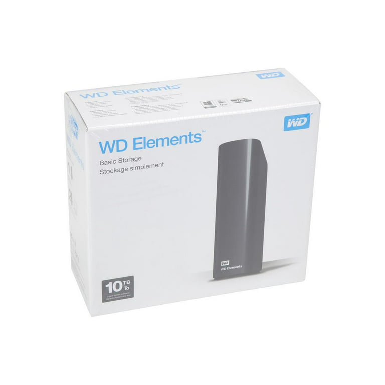 WD Elements 10TB USB 3.0 Desktop External Hard Drive WDBWLG0100HBK