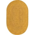 thumbnail image 2 of Beautiful Indian Handmade Braided Pure Yellow Jute Area Rug Size - 6 x 9 Feet Oval (183 cm x 274 cm), 2 of 5
