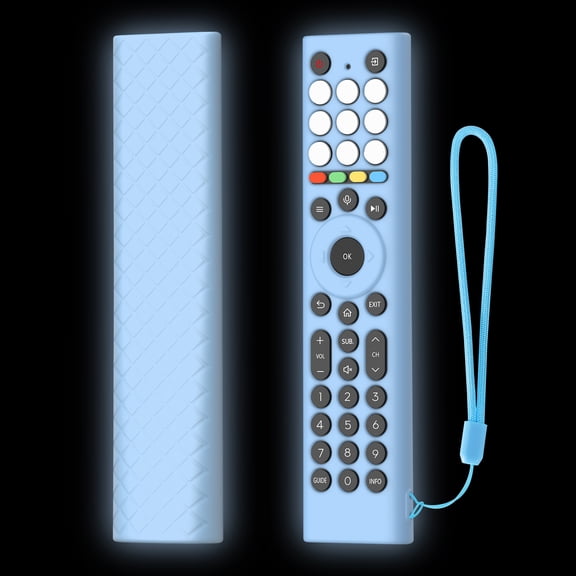 Silicone Remote Control Cover for HISENSE ERF2K38H, Anti-scratch Shockproof TV Remote Skin Holder Skin with Lanyard, Comprehensive Protection, Anti-slip texture