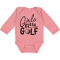 thumbnail image 3 of Inktastic Girls Gotta Golf Girls Long Sleeve Baby Bodysuit, 3 of 5