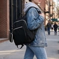 thumbnail image 2 of Spencer Waterproof Nylon Travel Backpack for Women Casual Shoulder Bag Lightweight Small Daypack Purse for Adult Hiking Camping Cycling, Black, 2 of 8