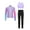 Purple, variant on Kid Girls Figure Ice Skating Training Suit Long Sleeve Zipper Jacket Crop Top and Skating Black&Hot Pink 8