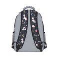 thumbnail image 3 of Unicorn and Planet Blue Pattern Backpack for School, Cute School Bag with Adjustable Shoulder Straps and Padded Back, 15.3"x11"x6.7", 3 of 5