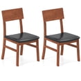 thumbnail image 1 of Costway Dining Chairs Set of 2 with Rubber Wood Legs & Upholstered Seat Curved Backrest, 1 of 10