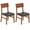 Black, variant on Costway Dining Chairs Set of 2 with Rubber Wood Legs & Upholstered Seat Curved Backrest