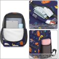 thumbnail image 4 of Basketball and Star Navy Pattern 17" School Backpacks for Teens,Waterproof Oxford Fabric,S-Shape Padded Straps for School,Travel,Hiking,Camping, 4 of 6