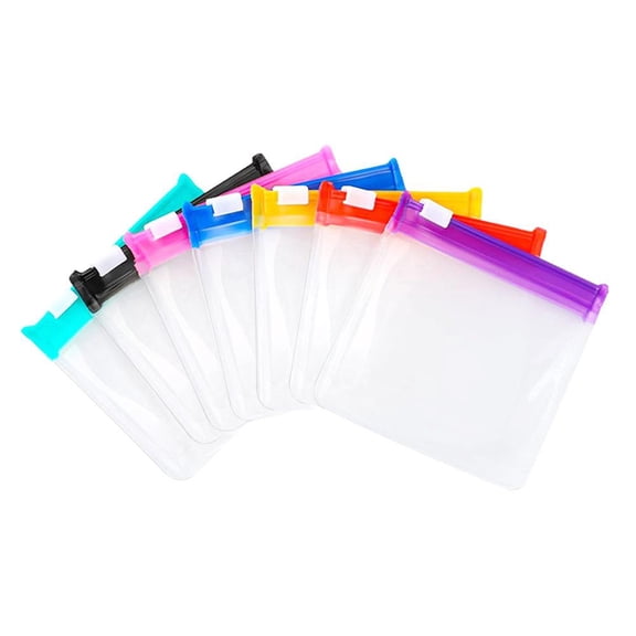 SharkTRUE 35 Zippered Pill Pouches Organizer Plastic Bags, Reusable Translucent Medicine Organizer Sealing with Slide Lock Writable Label, Plastic Self Sealing Travel Medicine Organizer