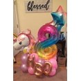 thumbnail image 5 of Globo de mylar con número 1 de arcoíris grande de 40 pulgadas LIUXGMXG Globos de helio de aluminio Decoraciones para fiestas de cumpleaños de bebés grandes Suministros coloridos 10 piezas, 5 of 5