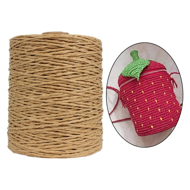 de de papel de 328Yd, cordón de reciclable Natural para regalos, , manualidades, proyectos de tejido de ganchillo Café perfecl Cinta de papel de rafia