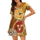 thumbnail image 1 of Fotbe Pies Bata de Dormir para Mujer con Estampado, Camisón de Algodón de Manga Corta, Ropa de Dormir Casual, 1 of 6