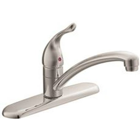 - MOEN CHATEAU DECK MOUNTED KITCHEN FAUCET LESS SPRAY LEAD FREE CHROME