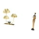 thumbnail image 5 of Escultura de mujer con hojas, adorno para estantería, decoración moderna para el hogar, figura africana, estatua de mujer, coleccionable, para dormito, 5 of 8