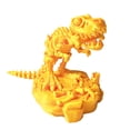 thumbnail image 4 of Esqueleto Impreso en 3D Tiranosaurio Rex Juguete Articulaciones Móviles Modelo Dragón (oro), 4 of 8