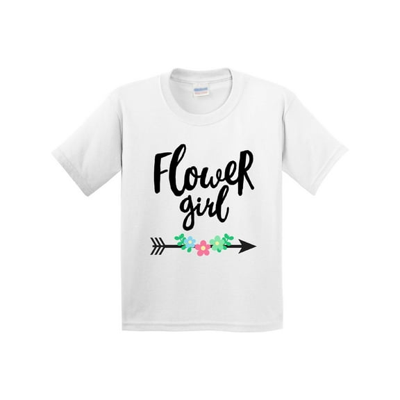Inktastic Flower Girl with Arrow and Flowers Youth T-Shirt