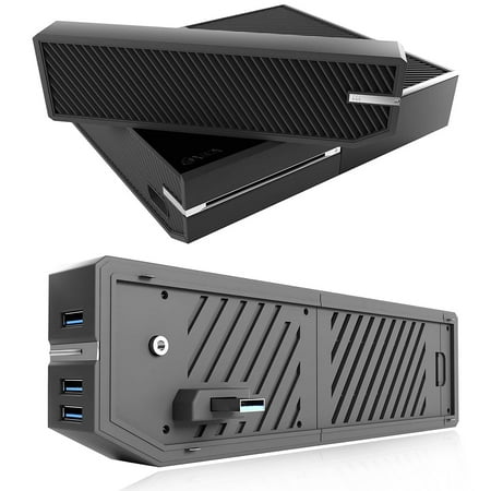 Hard Drive Enclosure, EEEKit USB 3.0 5Gbps Xbox External Hard Drive Expansion Enclosure Case with 3 Ports USB 3.0 Hub for Microsoft Xbox