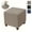 Khaki, variant on BYXAS Ottoman Cover Square Folding Storage (13"- 18") L x (15"- 18") H Ottoman Slipcovers Jacquard Stretch Cube Footrest Foot Stool Covers Protector with Elastic Band (Khaki)
