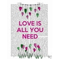 thumbnail image 2 of Fab Funky 12x14 Black Ornate Wood Framed with Double Matting Museum Art Print Titled - Love Is All You Need Illustration, 2 of 4