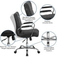 thumbnail image 4 of Flash Furniture Lake 5 Piece Mahogany Oval Conference Table Set with 4 Black and Chrome LeatherSoft Executive Chairs, 4 of 10