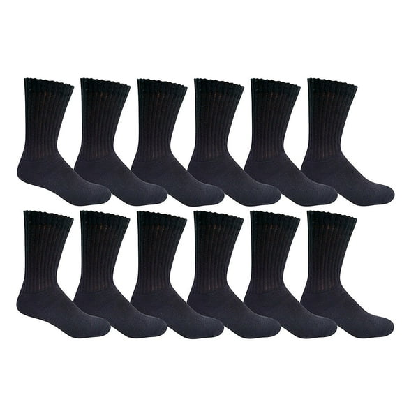 Yacht & Smith Men's Diabetic Neuropathy Edema Socks, Cotton Crew, Ankle Medical Sock