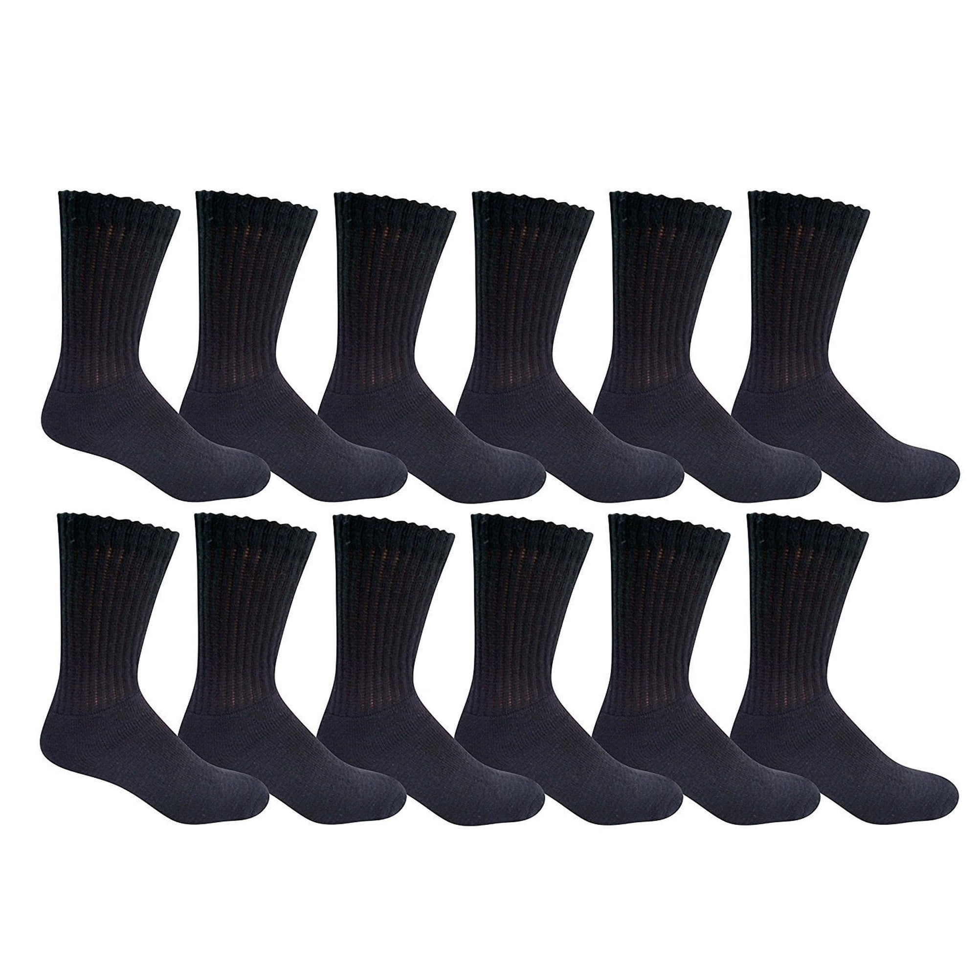 Yacht & Smith Men's Diabetic Neuropathy Edema Socks, Cotton Crew, Ankle Medical Sock