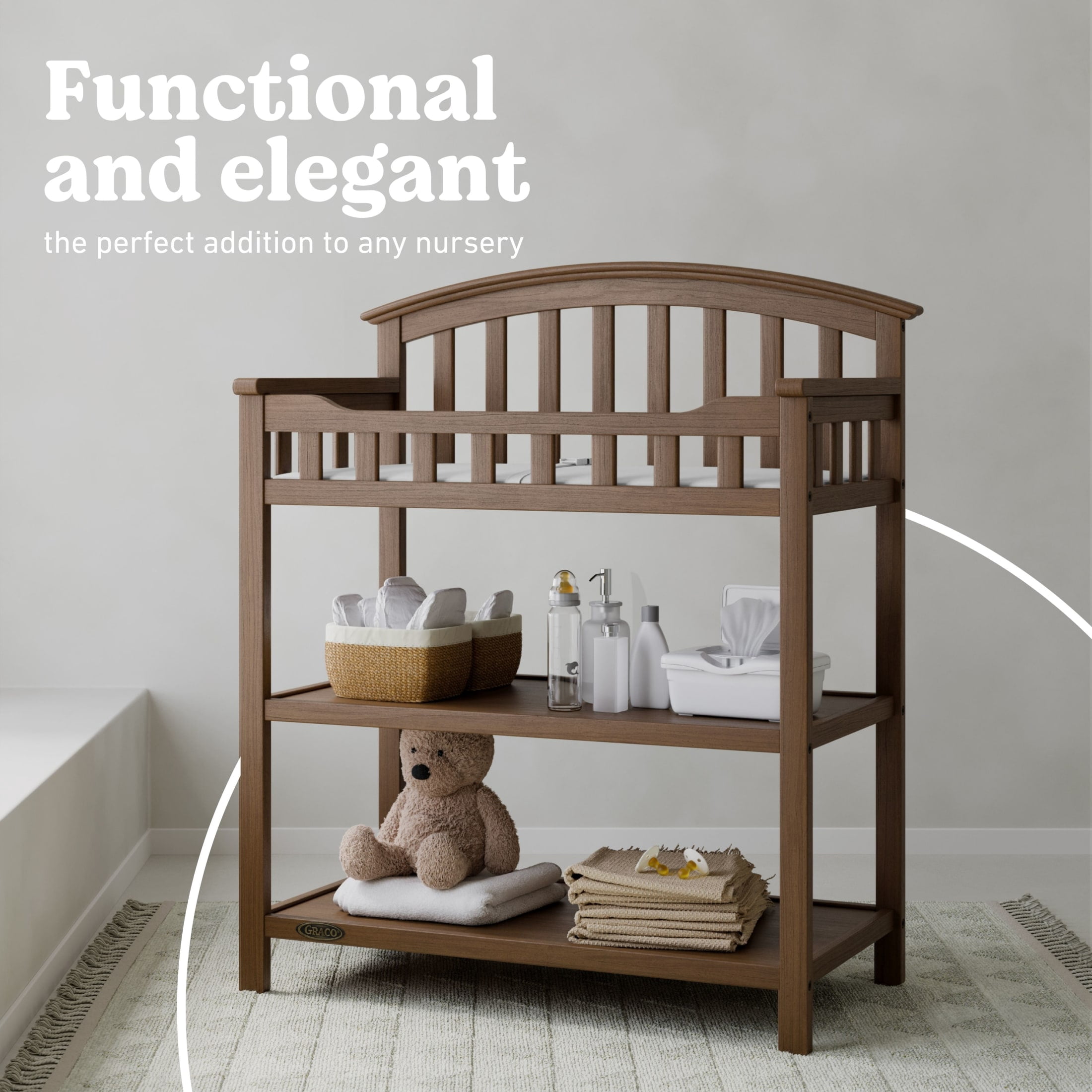 Graco Infant Changing Table, Hazelnut
