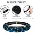 thumbnail image 6 of Blue Butterfly Steering Wheel Cover 15 Inches for Women Men, Neoprene Anti-Slip Cute Car Steering Wheel Grip Wrap Car Accessories Protective Case Cover for Vehicle Truck SUV, 6 of 17