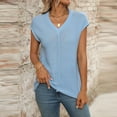 thumbnail image 5 of AherBiu Summer Vests for Women Knitted V Neck Sleeveless Casual Loose Pullover Sweater Tops Blouse, 5 of 8