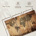 thumbnail image 6 of Elephant Stock Newspaper Landmark World Map Wall Art - Horizontal Multi Panel Canvas - Living Room Wall Decor - Map Multi Panel - Brown And Gray Decor - 74" x 48", 6 of 8