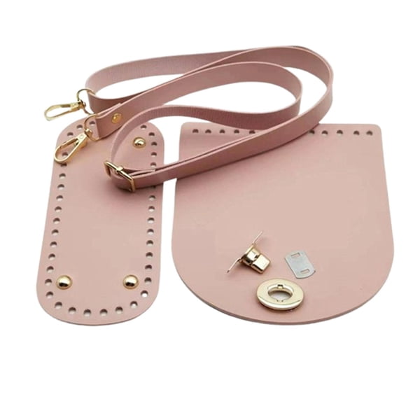 Correa de hombro para base de bolso de crochet tejida a mano para bolso cruzado. Rosa