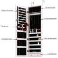 thumbnail image 3 of Jewelry Cabinet 47.3" H Wall/Door Mounted Lockable Jewelry Armoire With 2 Drawers 6 Shelves 43.3"×10.6" Mirror High Capacity Jewelry Organizer , White, 3 of 7