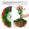 thumbnail image 4 of Cesta colgante artificial con plantas y flores HyeFlora Daisy, 4 of 8