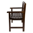 thumbnail image 2 of Shine Company Traditional Cedar Wood Patio Porch Garden Bench in Brown, 2 of 6