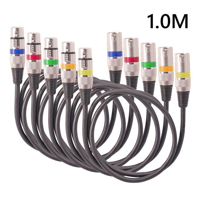 Cable Micrófono XLR a 5 Piezas WDOplteas para Estudio Grabación Mezclador