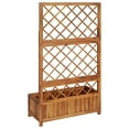 thumbnail image 3 of vidaXL Raised Bed with Trellis 85x38x150 cm Solid Acacia Wood, 3 of 5
