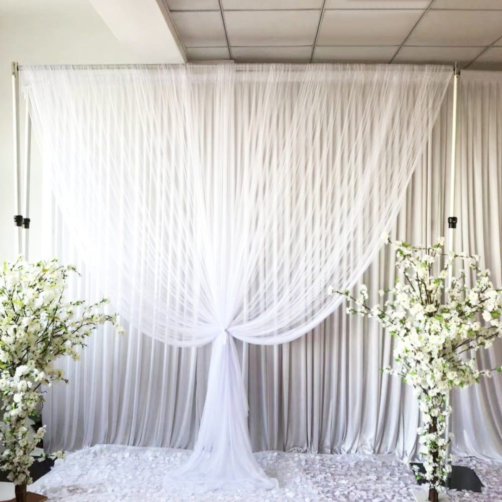Ceiling Draping Sheer Chiffon Voile Drape Panel Backdrop Wall Divider Wedding 