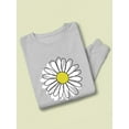 thumbnail image 3 of Daisy Hand Drawn Doodle Sweatshirt Women -Image by Shutterstock, Female x-Large, 3 of 4