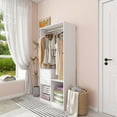 thumbnail image 2 of ModMakers 31.5 "W Wood Closet System, Walk In Closet System with Drawers, Heavy Duty Clothes Rack with Hanging Rods, Built In Closet Garment Rack With Max Load 1000 LBS, White, 2 of 7