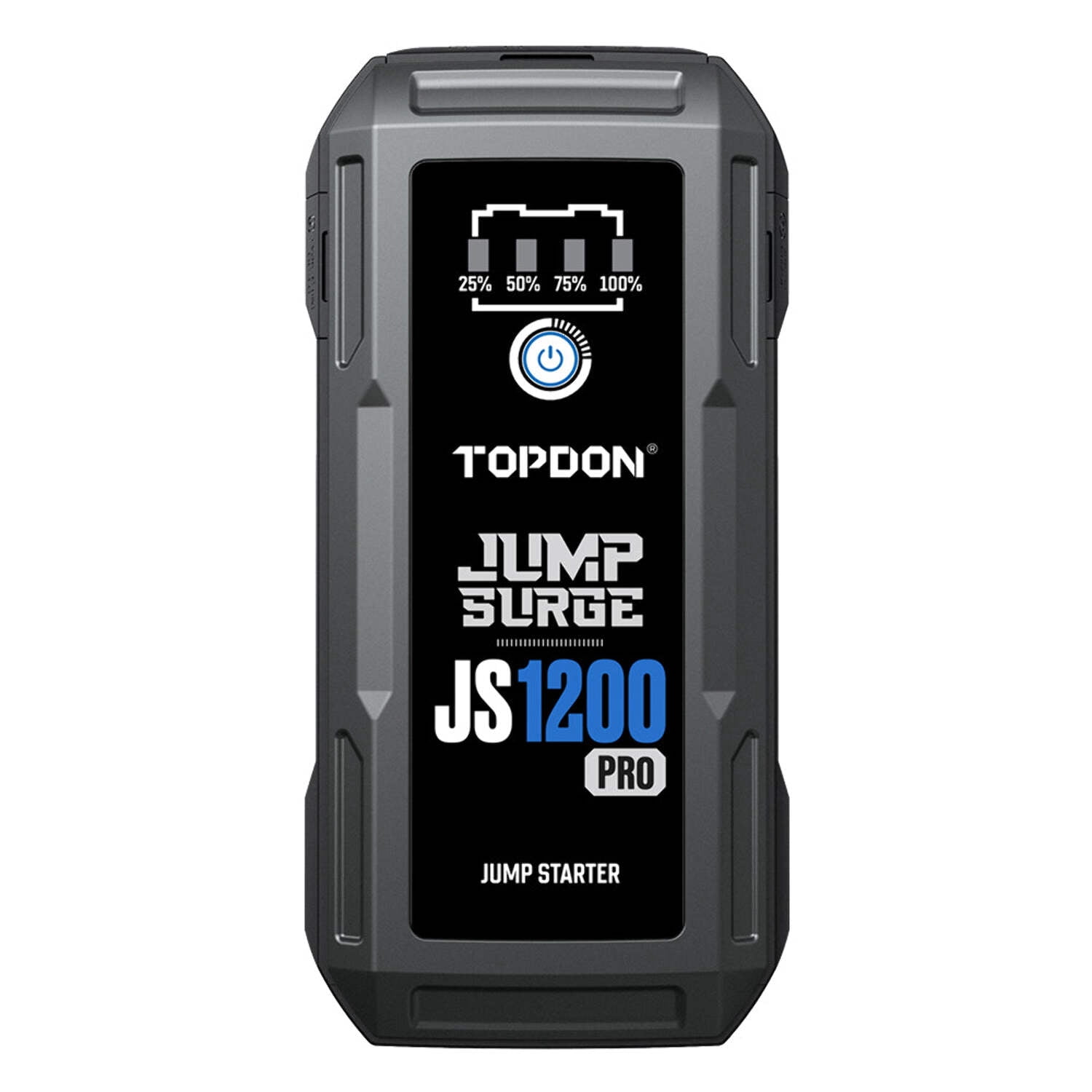 TOPDON JS1200Pro 1800 Peak Amp Car Battery Jump Starter, 12V Jump Starter Battery Pack, Battery Booster, Jump Box, Portable Charger and Jumper Cables for 6.5L Gas/4.0L Diesel Engines, Carrying Case